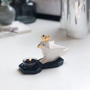 Origami Bird Prince Tealight Holder - NIB